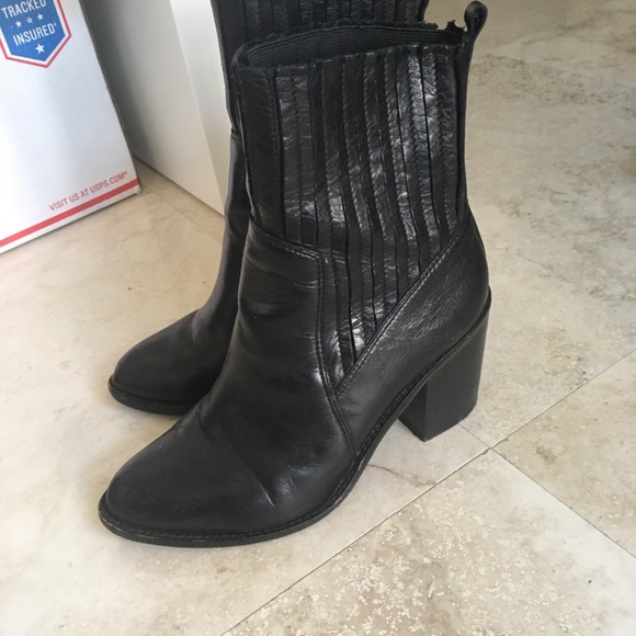 ZARA leather Chelsea boot heel - Picture 6 of 8